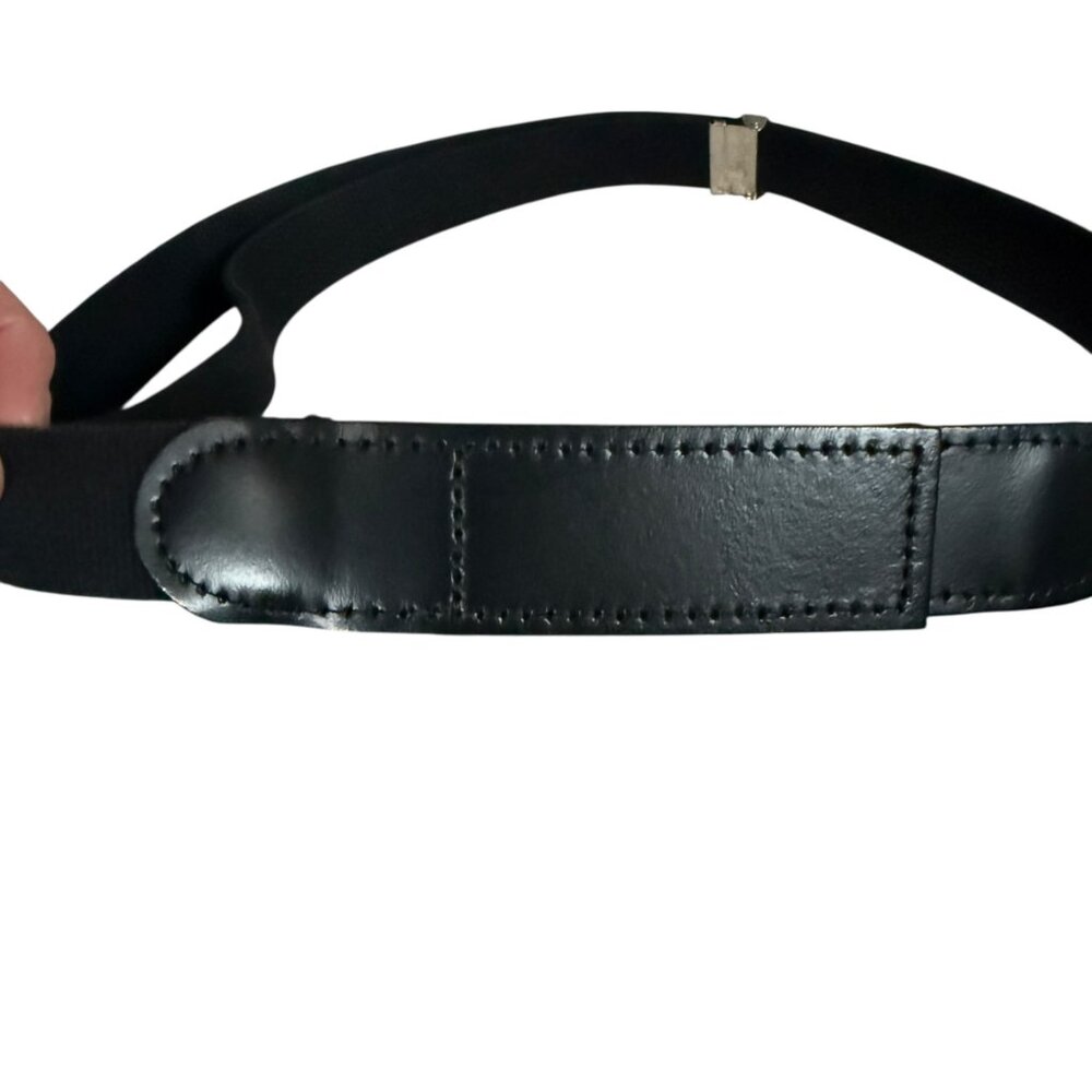 Red Kap men's AB14BK black canvas and leather adjustable velcro belt with clamp